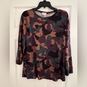 Camouflage Blouse Size 1X